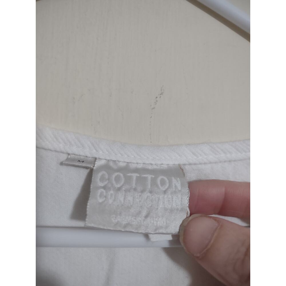 Vintage Cotton Connection Corduroy Maxi Dress White Medium Beachy Angelcore - Picture 3 of 8